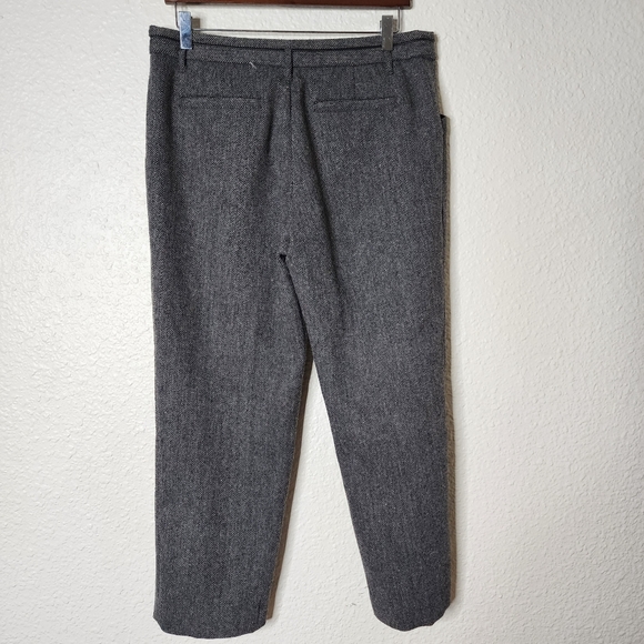 Cartonnier x Anthropologie Wool Blend Herringbone Trouser Pants Women's Size 8 - Picture 7 of 10